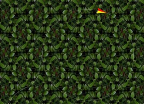 绿色草地手绘纸飞机路径flash动画